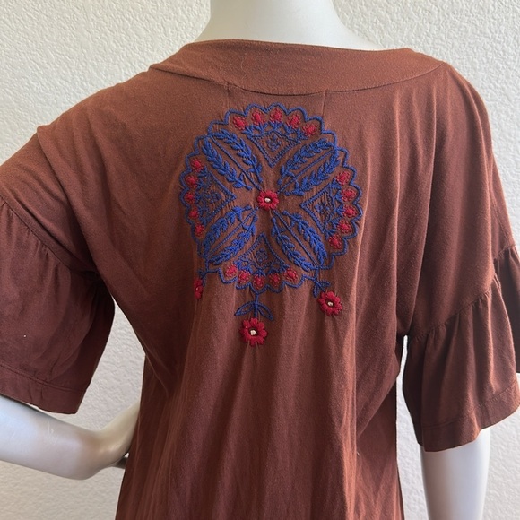 JWLA Johnny Was Women’s Brown Western Embroidered Dress - Picture 7 of 8